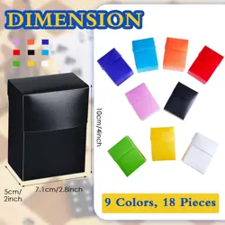 18 Packs Deck Cards Box Trading Card Storage Box Case Carrying Case for Family P - Image 2