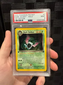 PSA 9 2000 Team Rocket 1st Edition Dark Golbat 7/82 Holo Rare Pokemon Card - Image 1