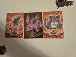 Topps Chrome Pokemon Card Nidoking #34, Nidorino #33, Nidoran #32 Blue Label - Image 1