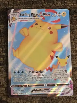 Surfing Pikachu VMAX 009/025 - Celebrations - Ultra Rare Holo Pokemon Card - Image 1