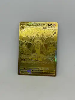 Gold Mega Lucario In Hand Ready to Ship 188/132 Ultra Rare Pokemon Card - Image 2