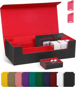 Card Storage Box for Trading Cards 2200+ Unsleevedcards MTG Deck Box, Commander - Image 1