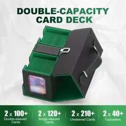 MTG Card Storage Box, 3 in 1 Graded Carrying Deck Box, 2PCS Commander Deck Boxes - Image 4