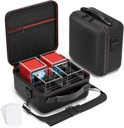 Card Deck Box with Portable Case, 4 Pack Clear Commander Deck Box with 4 Divider - Image 1