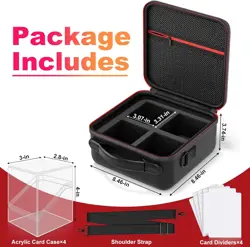 Card Deck Box with Portable Case, 4 Pack Clear Commander Deck Box with 4 Divider - Image 2
