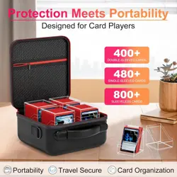 Card Deck Box with Portable Case, 4 Pack Clear Commander Deck Box with 4 Divider - Image 3