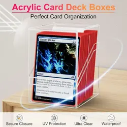 Card Deck Box with Portable Case, 4 Pack Clear Commander Deck Box with 4 Divider - Image 5