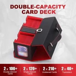 MTG Card Storage Box, 3 in 1 Graded Carrying Deck Box, 2PCS Commander Deck Boxes - Image 2
