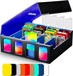 Trading Card Storage Box for Commander Display, 3000+ MTG Deck Box with 4 Toploa - Image 1