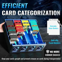 Trading Card Storage Box for Commander Display, 3000+ MTG Deck Box with 4 Toploa - Image 4