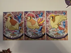 Pokemon Card - Pidgey, Pidgeotto, Pidgeot - Topps - Blue/Black Logo - 3 Card Set - Image 1