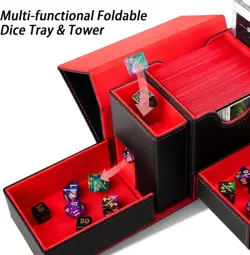 MTG Deck Box for Commander Display with Dice Tower, Fits 100 Double Sleeved Card - Image 2