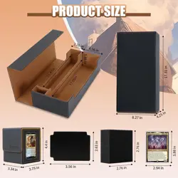 2200+ MTG Deck Box Magnetic Closure Commander Organiser, Holds 5 Small Deck Boxe - Image 2