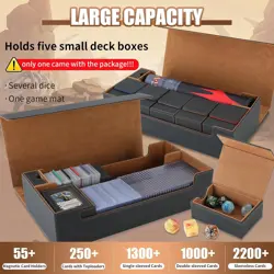 2200+ MTG Deck Box Magnetic Closure Commander Organiser, Holds 5 Small Deck Boxe - Image 3