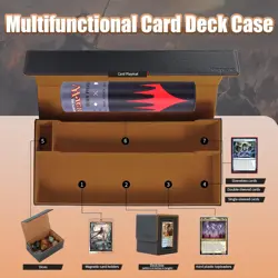 2200+ MTG Deck Box Magnetic Closure Commander Organiser, Holds 5 Small Deck Boxe - Image 5