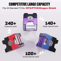 Commander Deck Box for MTG with Dice Tray, Holds 100 Double-Sleeved Cards,Card D - Image 4