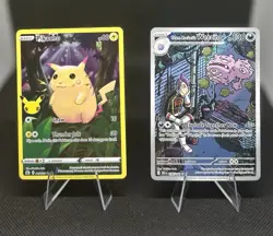 Pokemon lot of 4 Pikachu Celebrations Team Rockets Weezing Wattrel and Revavroom - Image 1