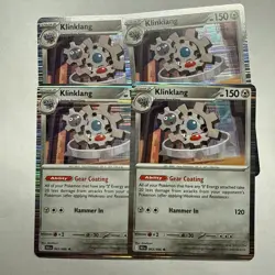 Klinklang x4 (playset) 063/086 Black Bolt (BLK en) Rare Holo NM pokemon - Image 1