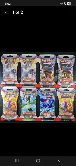 (Lot of 8) Pokemon TCG - Paldea Evolved Sleeved Booster Packs - SEALED NEW - Image 1