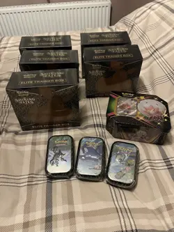 Pokemon TCG Shining Fates Elite Trainer Box (ETB) New Sealed X5 - Image 1