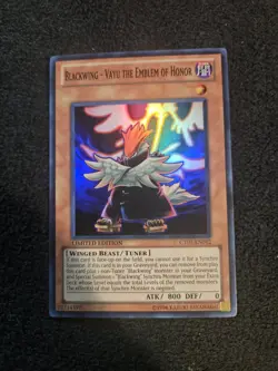 Yugioh Blackwing - Vayu the Emblem of Honor CT07-EN012 Super Rare LP - Image 1