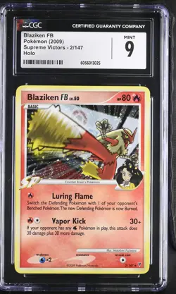 CGC 9 MINT Blaziken FB 2009 Supreme Victors 2/147 Holo Pokemon Card - Image 1