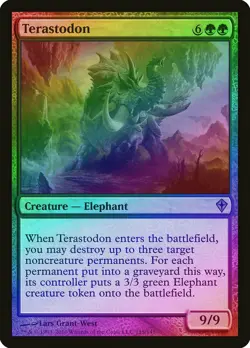 Terastodon FOIL Worldwake HEAVILY PLD Green Rare MAGIC GATHERING CARD ABUGames - Image 1