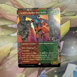 MTG Marvel Scarlet Spider Ben Reilly Rare #214 Foil Spider-Man Hero - Image 1