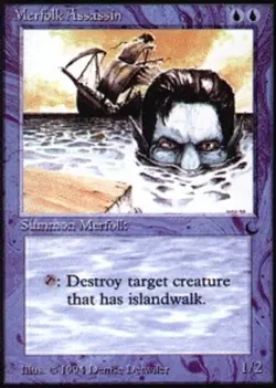 1x Merfolk Assassin Light Play, English The Dark MTG Magic - Image 1