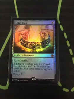 MTG Magic The Gathering Lotus Ring Foil Artifact OTJ Outlaws Commander - Image 1