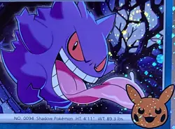 Pokemon Gengar Trick or Trade BOOster 057/091 Cosmos Holo Swirl NM - Image 3