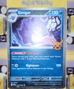 Pokemon Gengar Trick or Trade BOOster 057/091 Cosmos Holo Swirl NM - Image 5