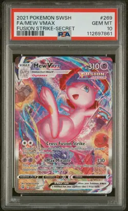 Pokemon TCG Mew VMAX 269/264 SWSH Fusion Strike PSA 10 GEM MINT - UNIQUE CERT - Image 1