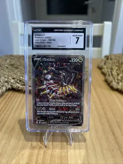 Pokemon Giratina V 186/196 Alt Art Lost Origin Full Art CGC 7 - Image 1