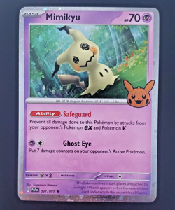 *AWESOME SWIRL* Pokemon TCG - Mimikyu Paldean Fates 037/091 Trick or trade 2024 - Image 1