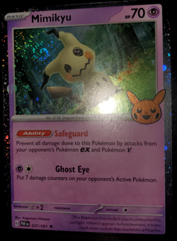 *AWESOME SWIRL* Pokemon TCG - Mimikyu Paldean Fates 037/091 Trick or trade 2024 - Image 4