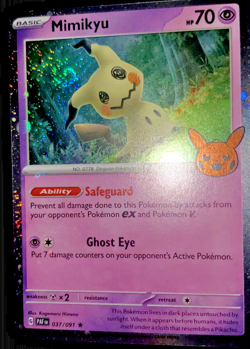 *AWESOME SWIRL* Pokemon TCG - Mimikyu Paldean Fates 037/091 Trick or trade 2024 - Image 5