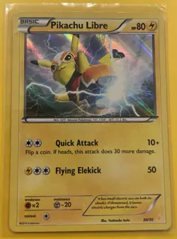Pokemon Pikachu Libre 30/30 Holo XY Trainer Kit - Image 1