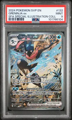 2024 POKEMON SVP EN-SV BLACK STAR PROMO #132 GRENINJA EX PSA 9 - Image 1