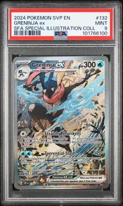 2024 POKEMON SVP EN-SV BLACK STAR PROMO #132 GRENINJA EX PSA 9 - Image 1