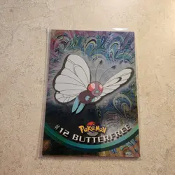 Butterfree Foil #12 Topps Pokemon TV Animation Blue Logo Holo - Image 1
