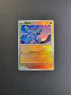 Riolu 50/131 Pokemon TCG S&V Prismatic Evolutions Masterball Common Holo NM - Image 2
