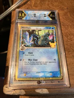 Pokemon TCG Mimikyu Delta Species SWSH Black Star Promos SWSH136 Holo / RCG 9.5 - Image 1