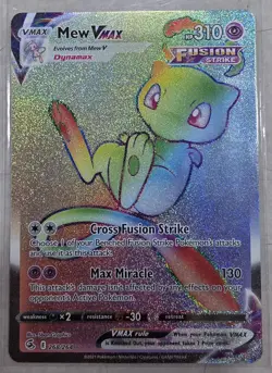 Mew VMax Secret Rainbow Rare 268/264 NM Pokemon Fusion Strike - Image 1