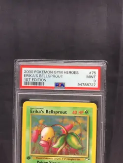 Pokemon Cards: Gym Heroes 1st Edition Common : Erika's Bellsprout 75/132 PSA 9 - Image 3