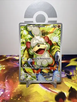 Pokemon Twilight Masquerade Hisuian Growlithe Illustration Card 181/167 - Image 1