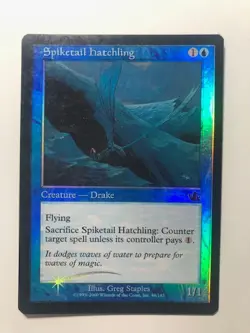 1x Foil Spiketail Hatchling Prophecy LP-EX Magic Card, FREE SHIPPING - Image 1