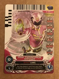 2013 Power Rangers Action Card Game 2-028 Pink Megaforce Ranger COMBINE SHIPPING - Image 1