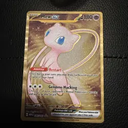 Pokemon TCG - Mew 205/165 Scarlet & Violet 151 Gold UPC Promo Metal Card NM - Image 1