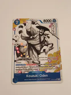 One Piece Kouzuki Oden Card ST22-005 Parallel Alt White Blue Starter Deck 22 SR - Image 1